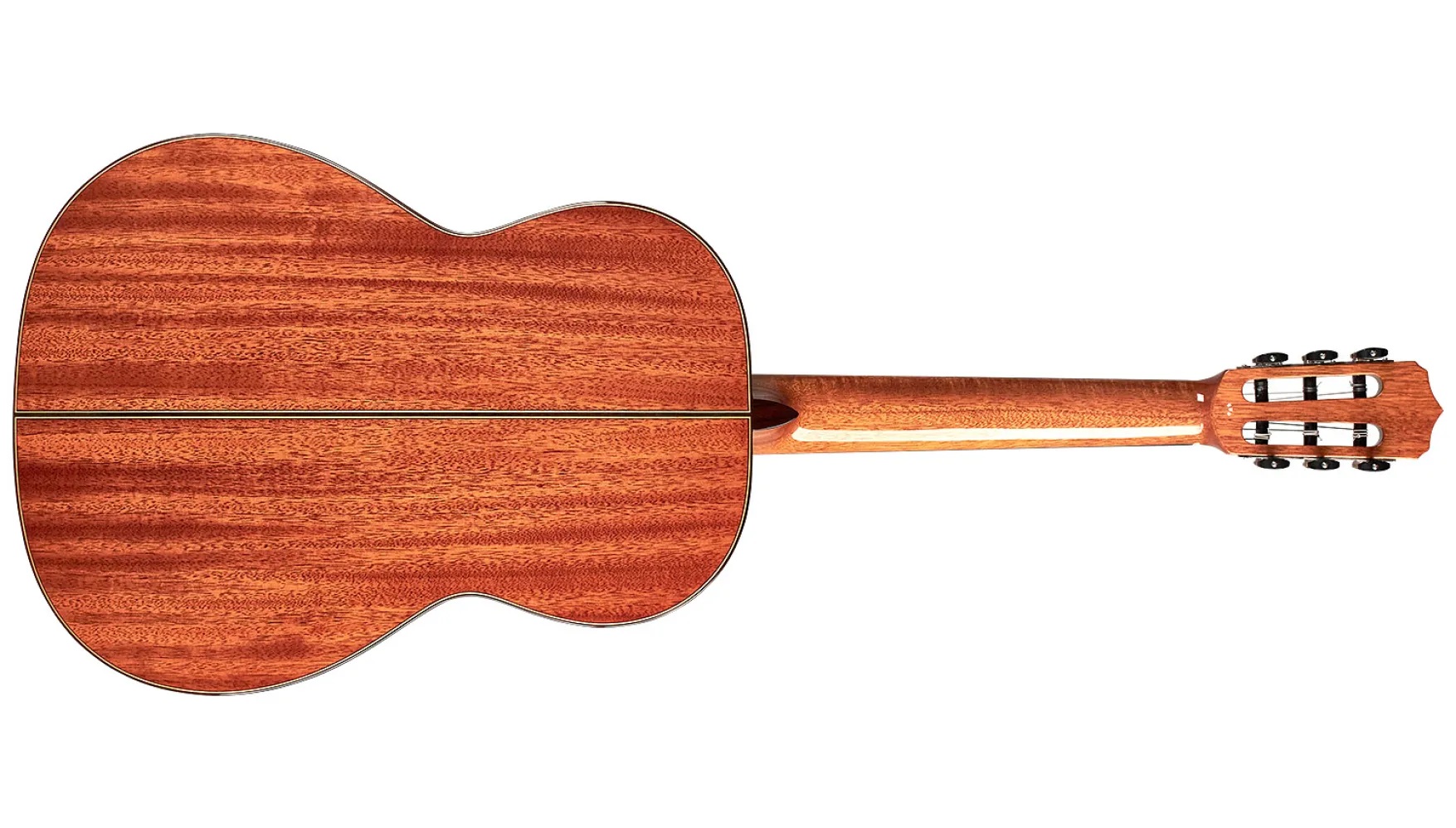 Horizontal back view of C9 Crossover ukulele