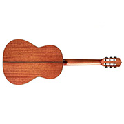 Horizontal back view of C9 Parlor ukulele thumb