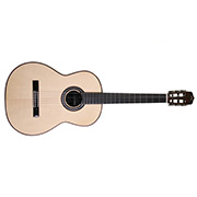 Horizontal front view of C10 Crossover ukulele thumb