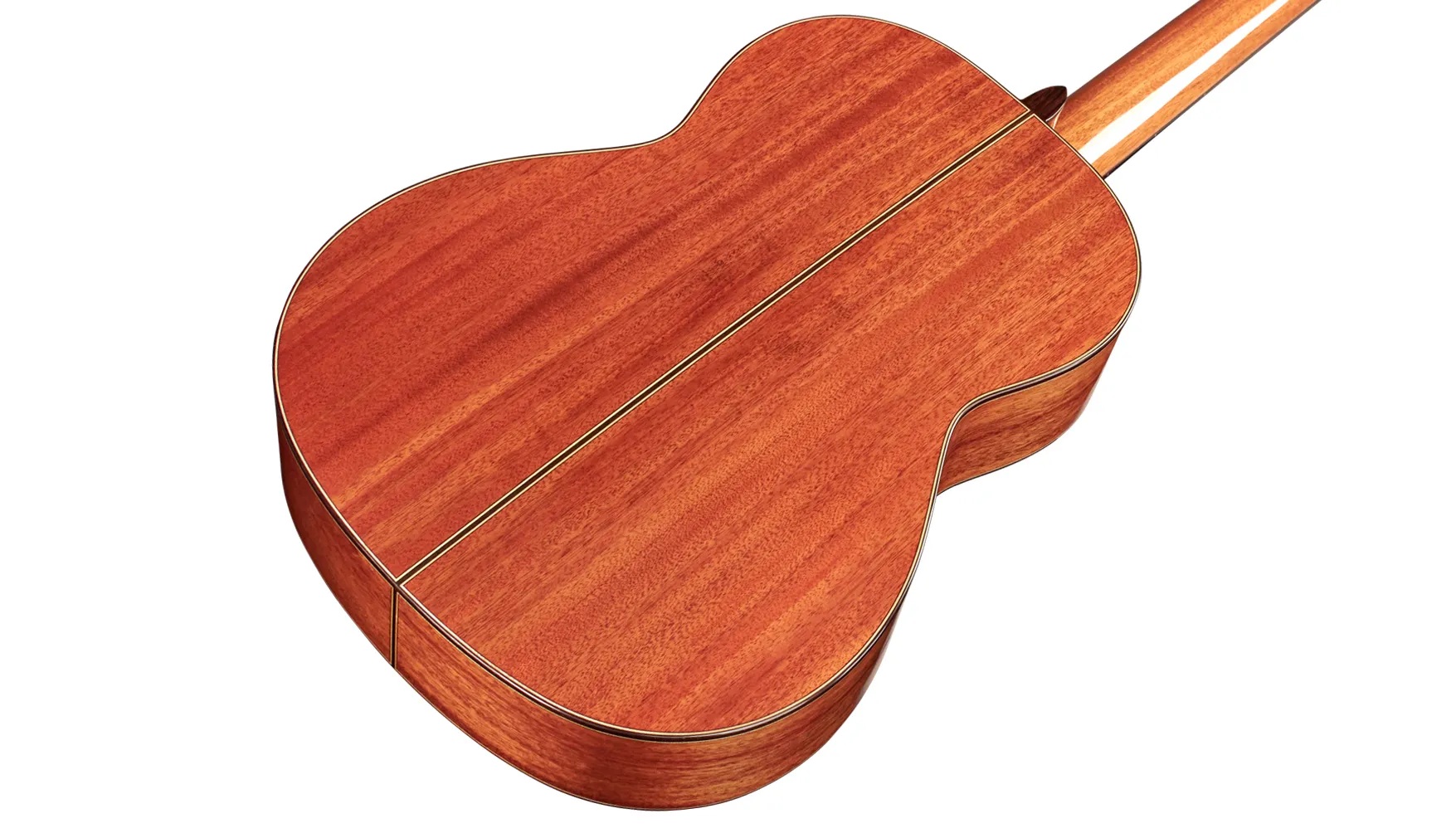 Angled close-up back body view of C9-CD ukulele