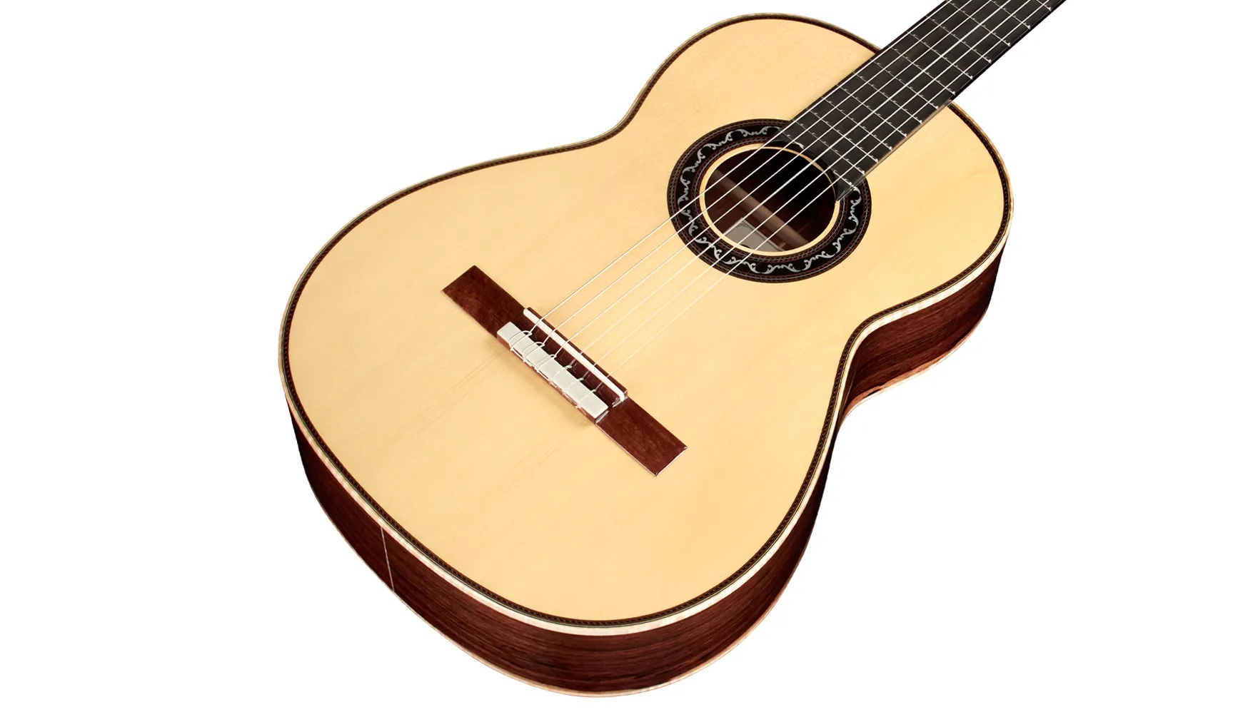 Angled front view of Esteso SP ukulele