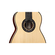 Close-up body view of Esteso SP ukulele thumb