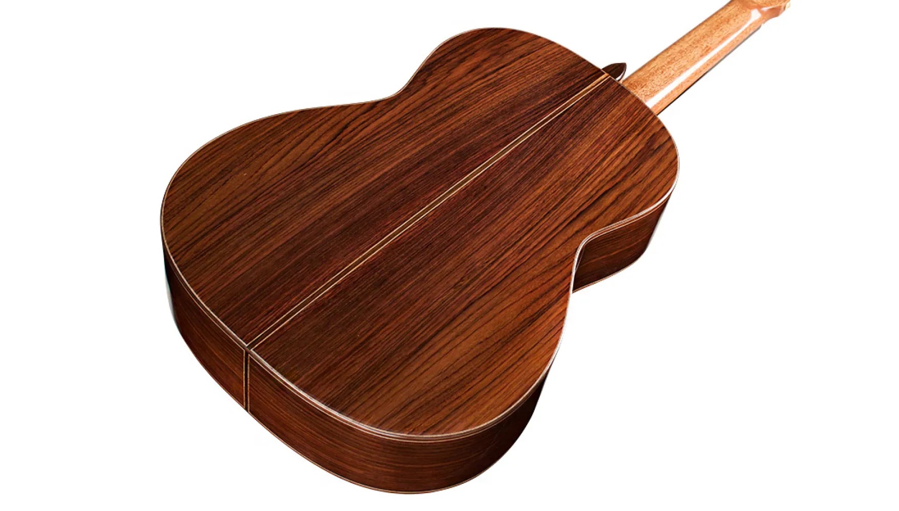 Angled back view of Friederich ukulele