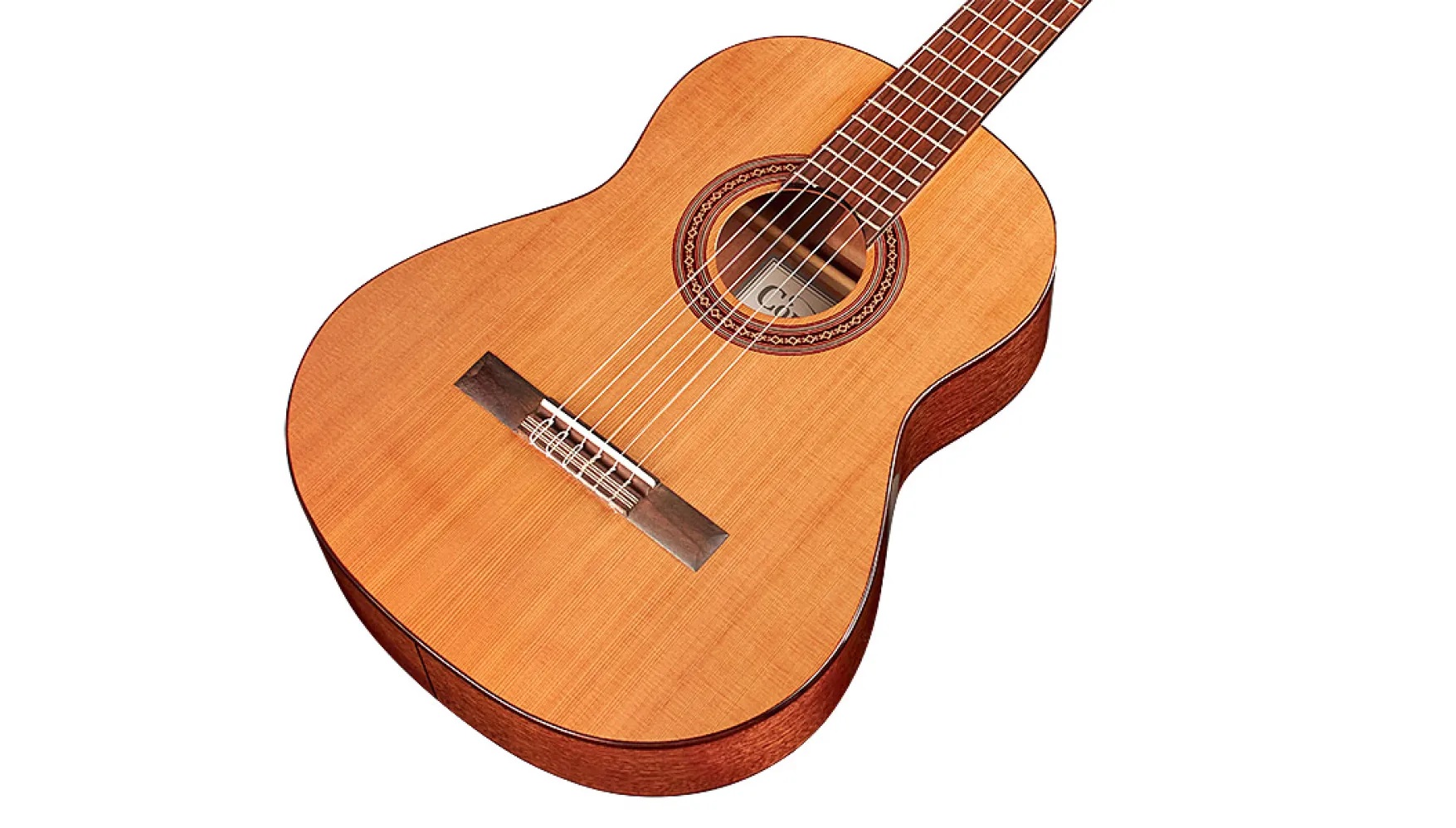 Angled close-up front body view of Requinto