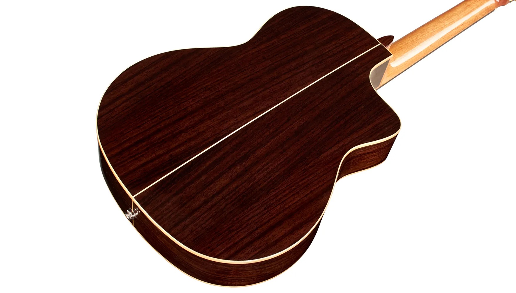 Angled close-up back body view of GK Studio Negra Lefty