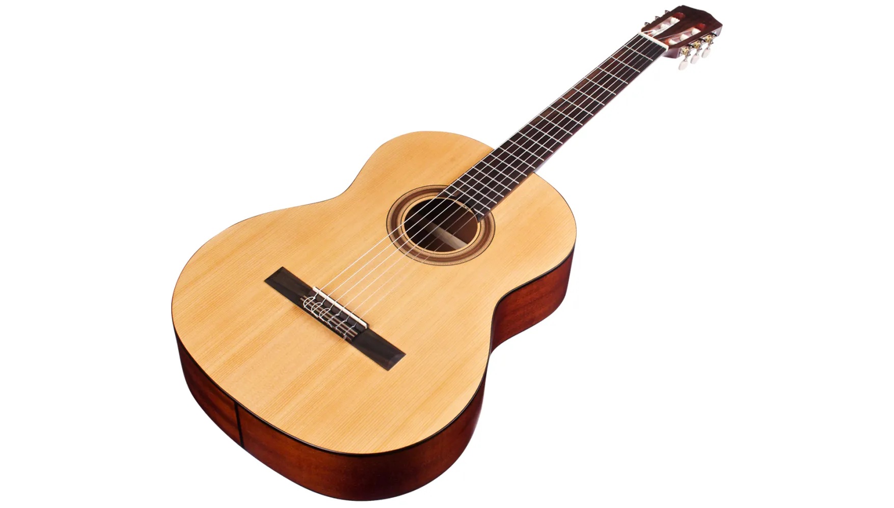 Angled front view of full-size Córdoba nylon string acoustic guitar>
        <img src=