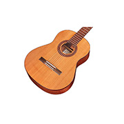 Angled close-up front body view of Requinto thumb