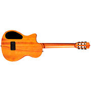 Horizontal back view of Stage Natural Amber guitar thumb