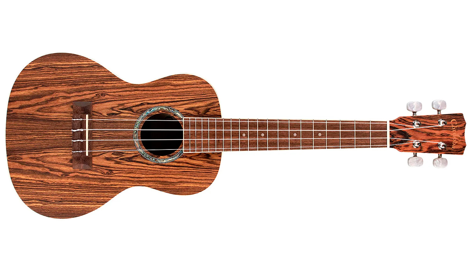 Horizontal side view of 15CB ukulele