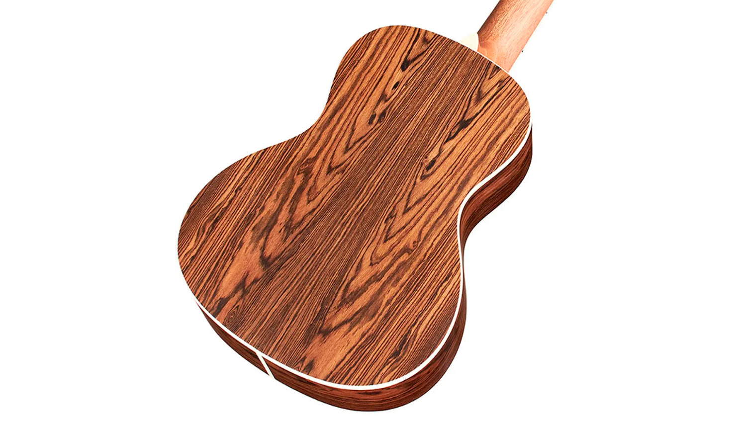 Angled front view of 15CB ukulele