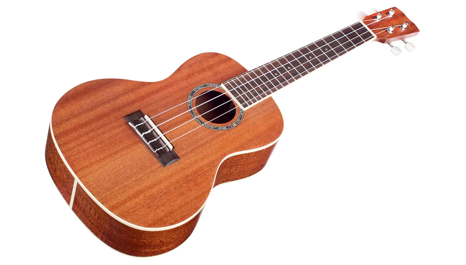Horizontal close-up body view of 15CM ukulele