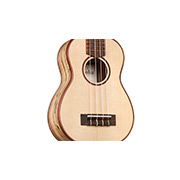 Close-up body view of 24S Spruce ukulele thumb