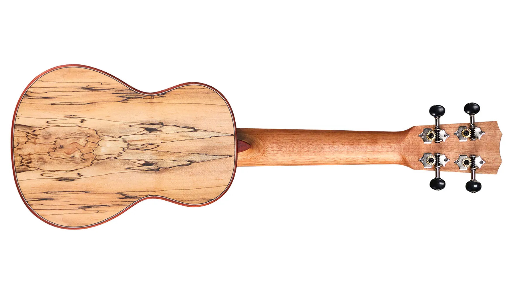 Horizontal back view of 24S Spruce ukulele