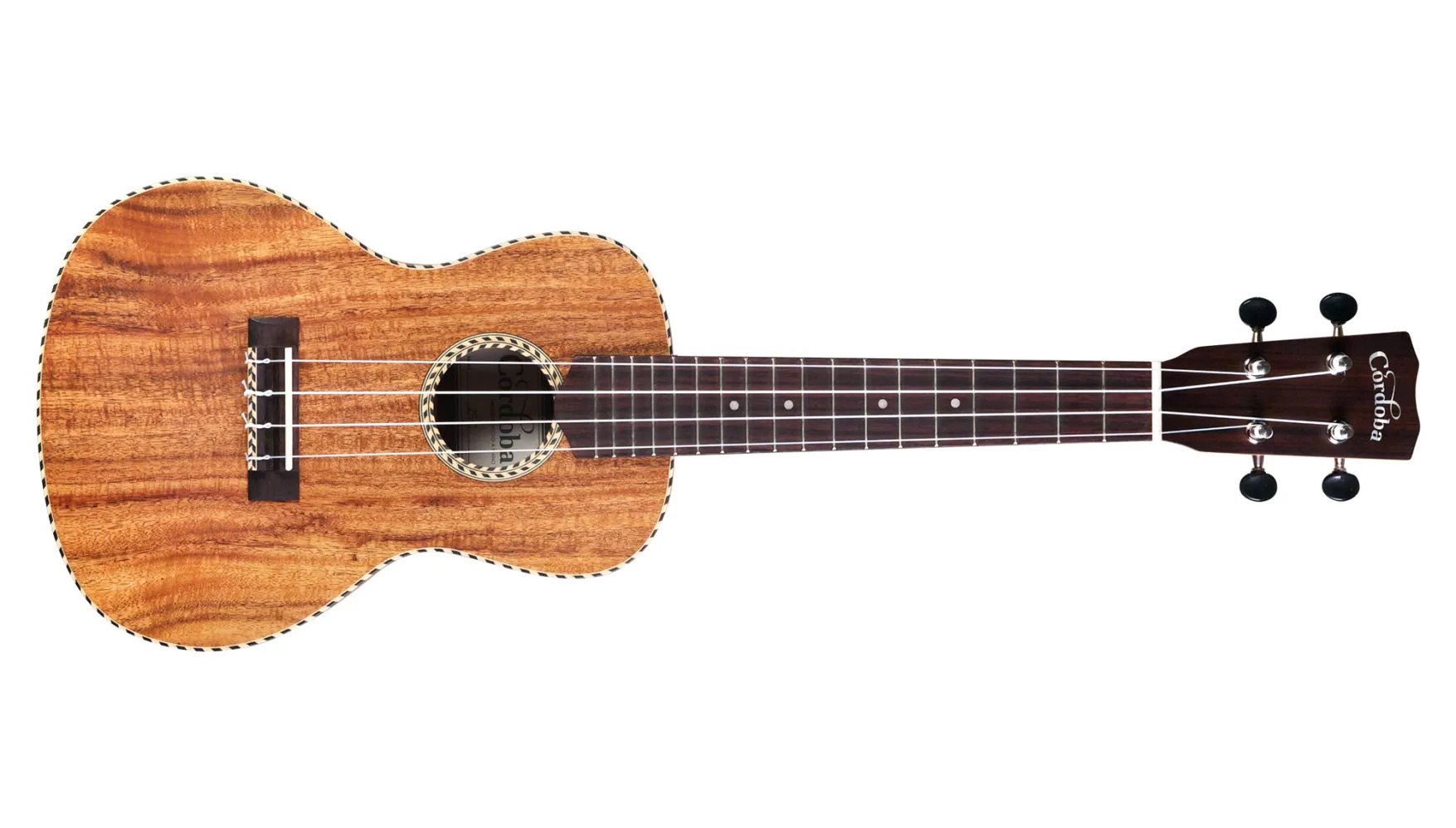 Horizontal front view of 25T ukulele