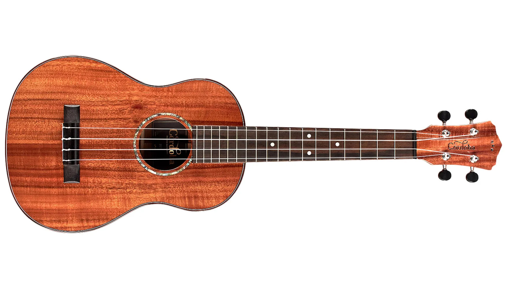 Horizontal front view of 35T ukulele