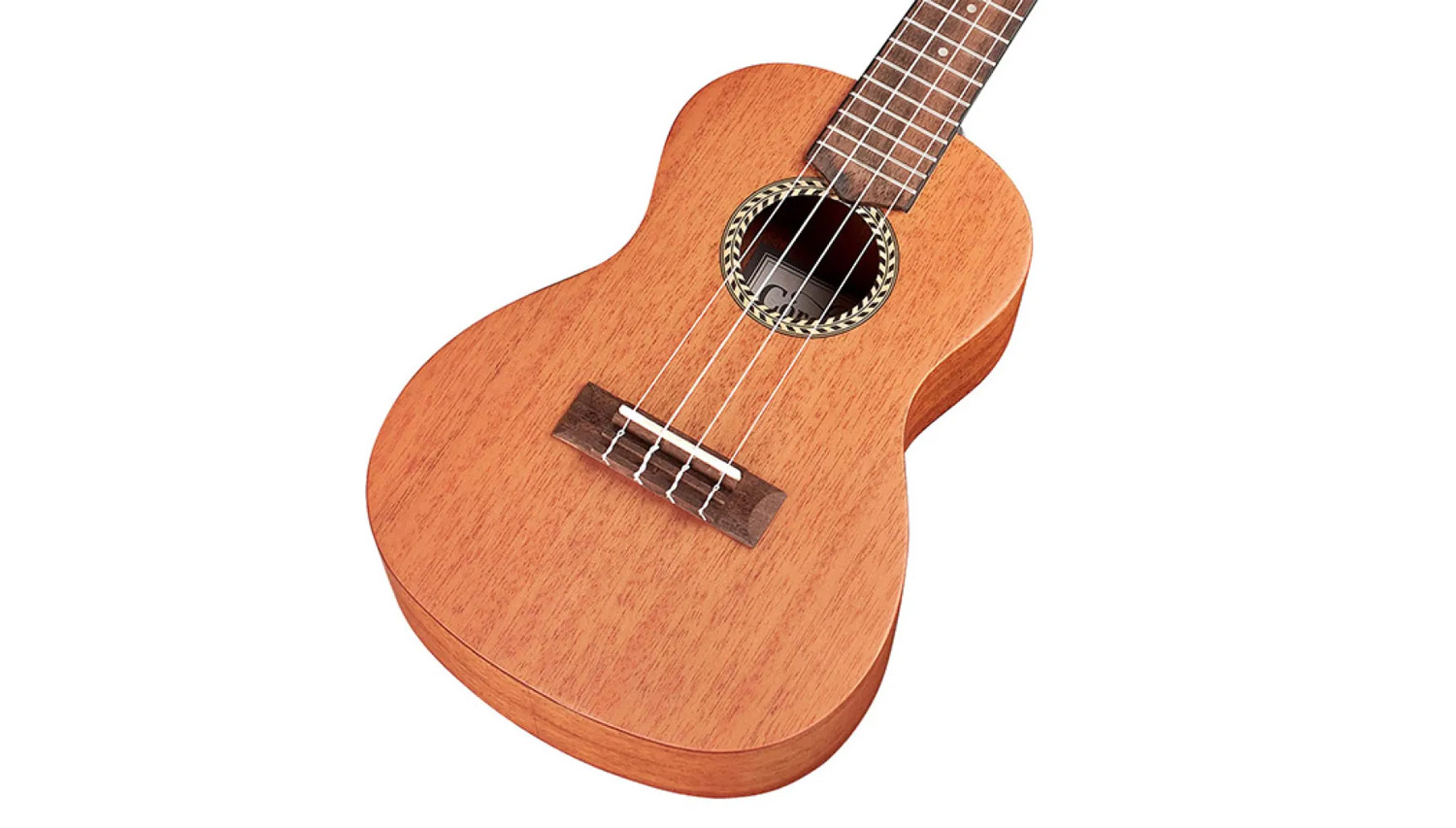 Angled front view of 20CM ukulele