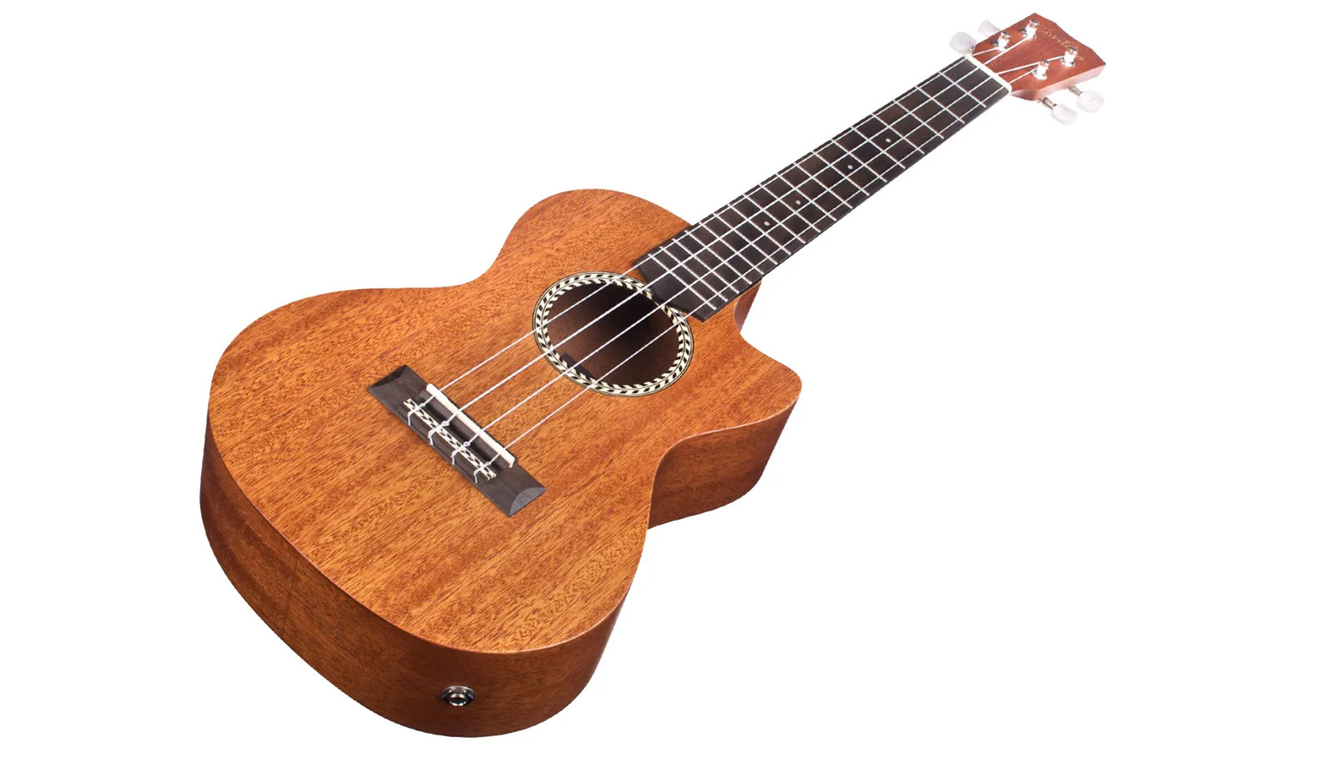 Angled front view of 20TM-CE ukulele