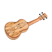 Angled back view of 24S Spruce ukulele thumb