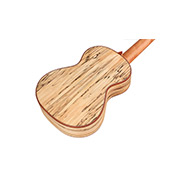 Angled back view of 24T Spruce ukulele thumb