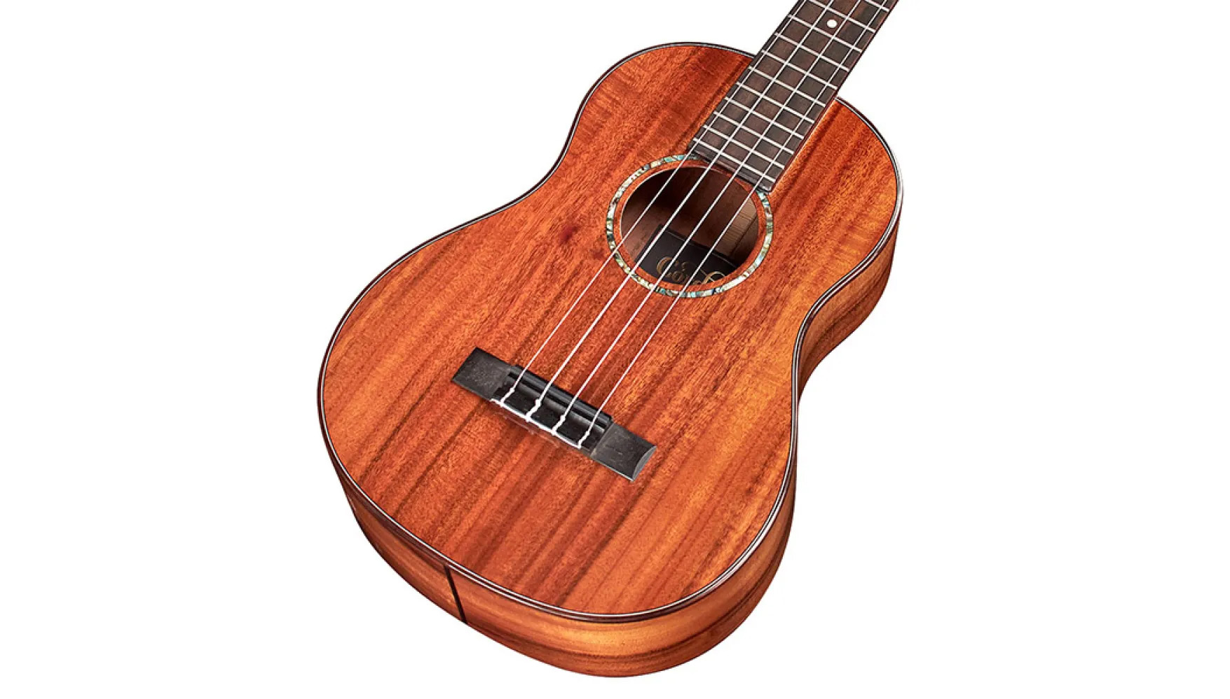 Angled front view of 35T ukulele