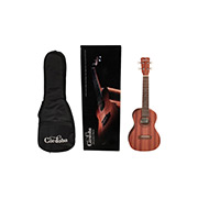 View of UP100 Ukulele case, box and front of ukulele thumb