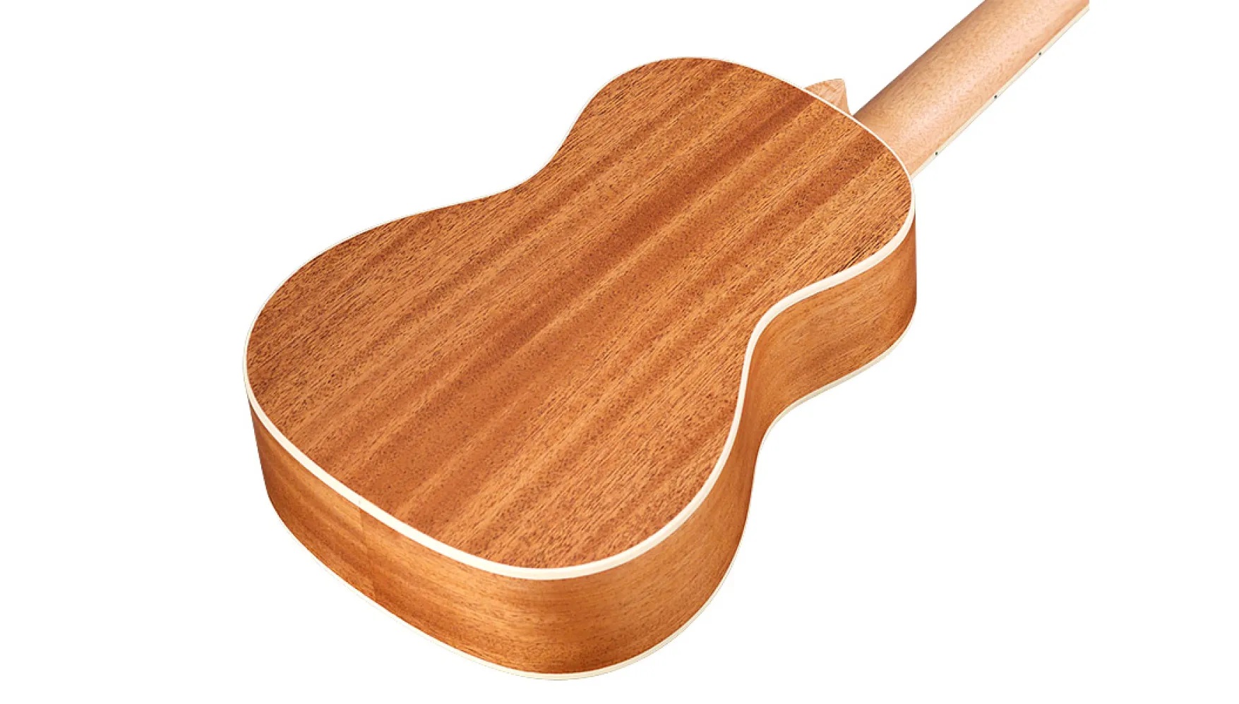 Angled back view of 15CM Matiz Chili Red ukulele