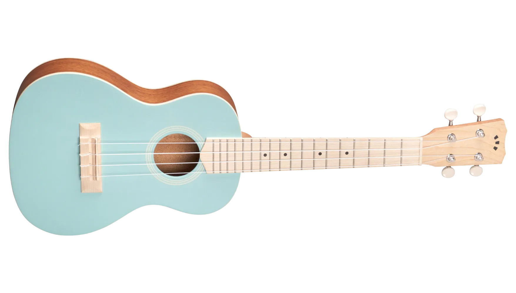 Horizontal side view of 15CM Matiz Mint ukulele