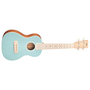 Horizontal side view of 15CM Matiz Mint ukulele thumb