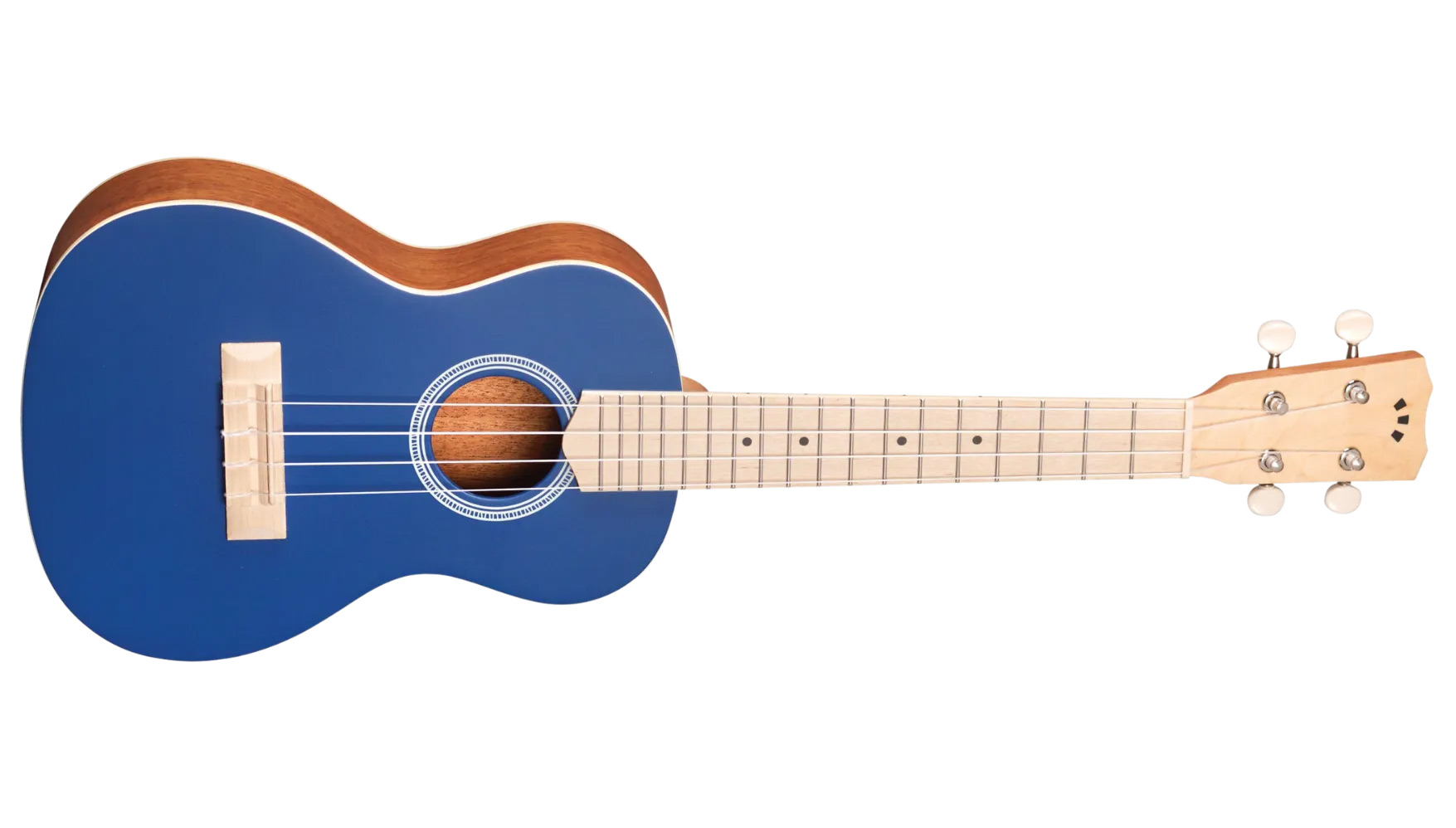 Horizontal side view of 15CM Matiz Classic Blue ukulele