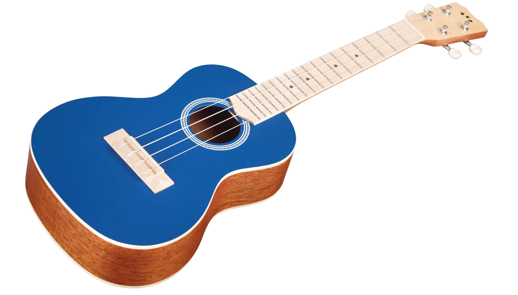 Angled front view of 15CM Matiz Classic Blue ukulele