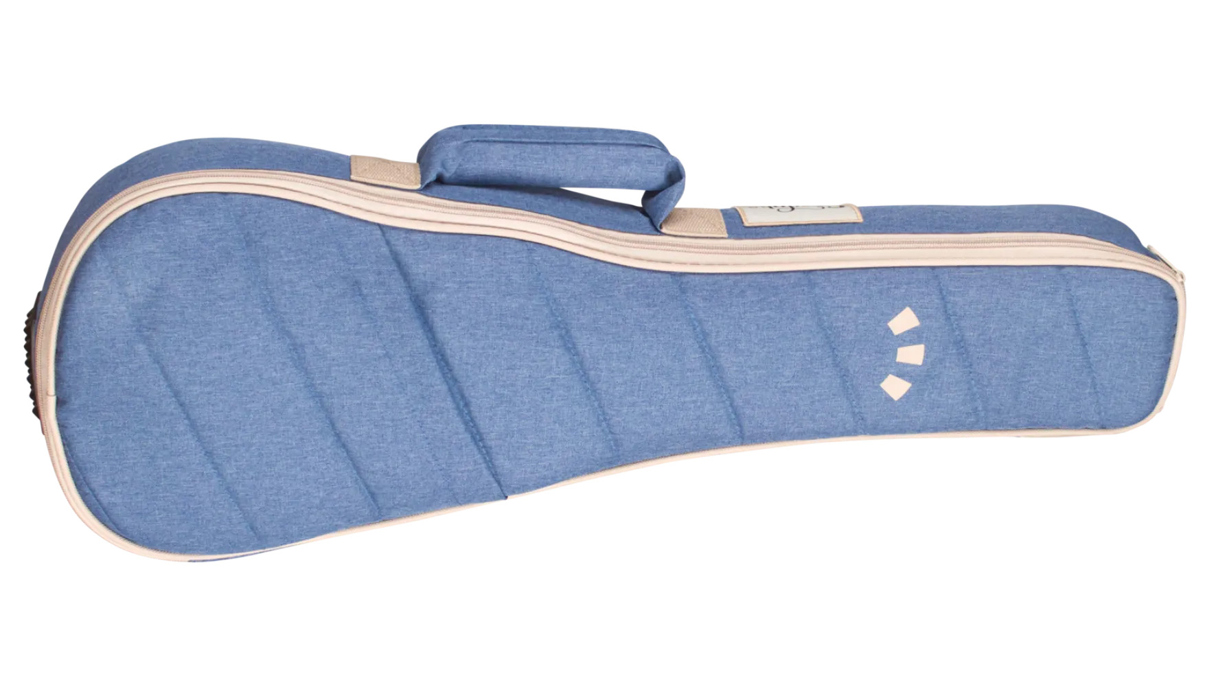 Horizontal front view of 15CM Matiz Classic Blue ukulele case