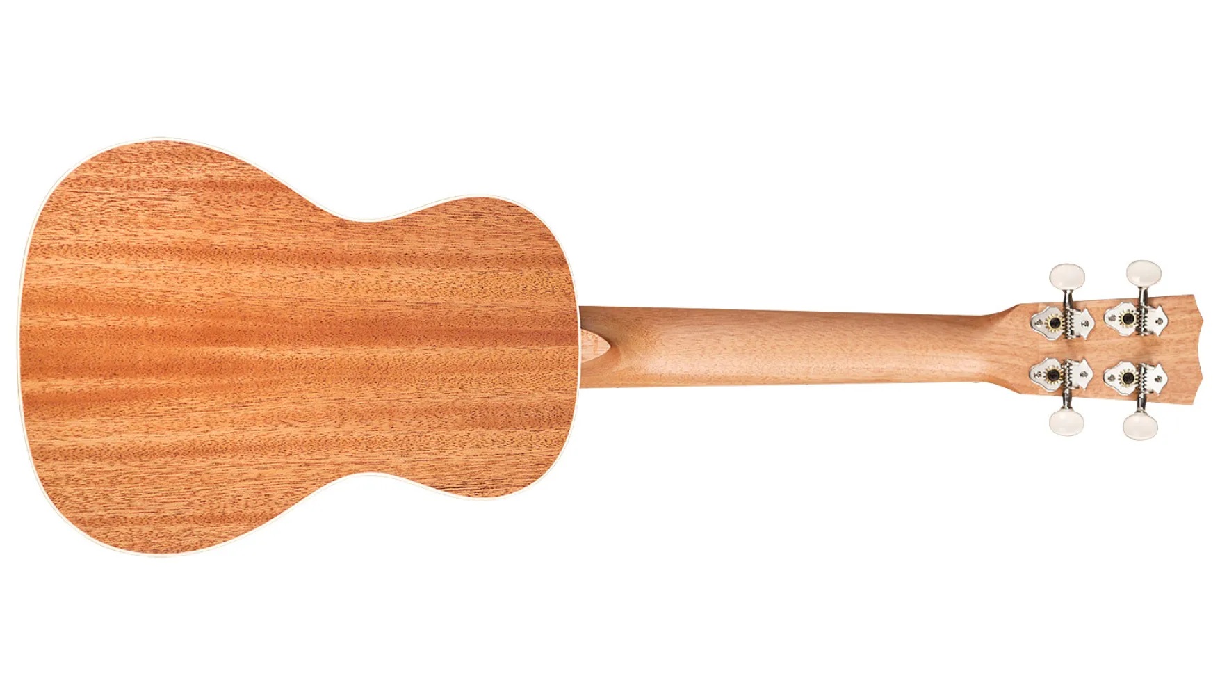 Horizontal back view of 15CM Matiz Chili Red ukulele