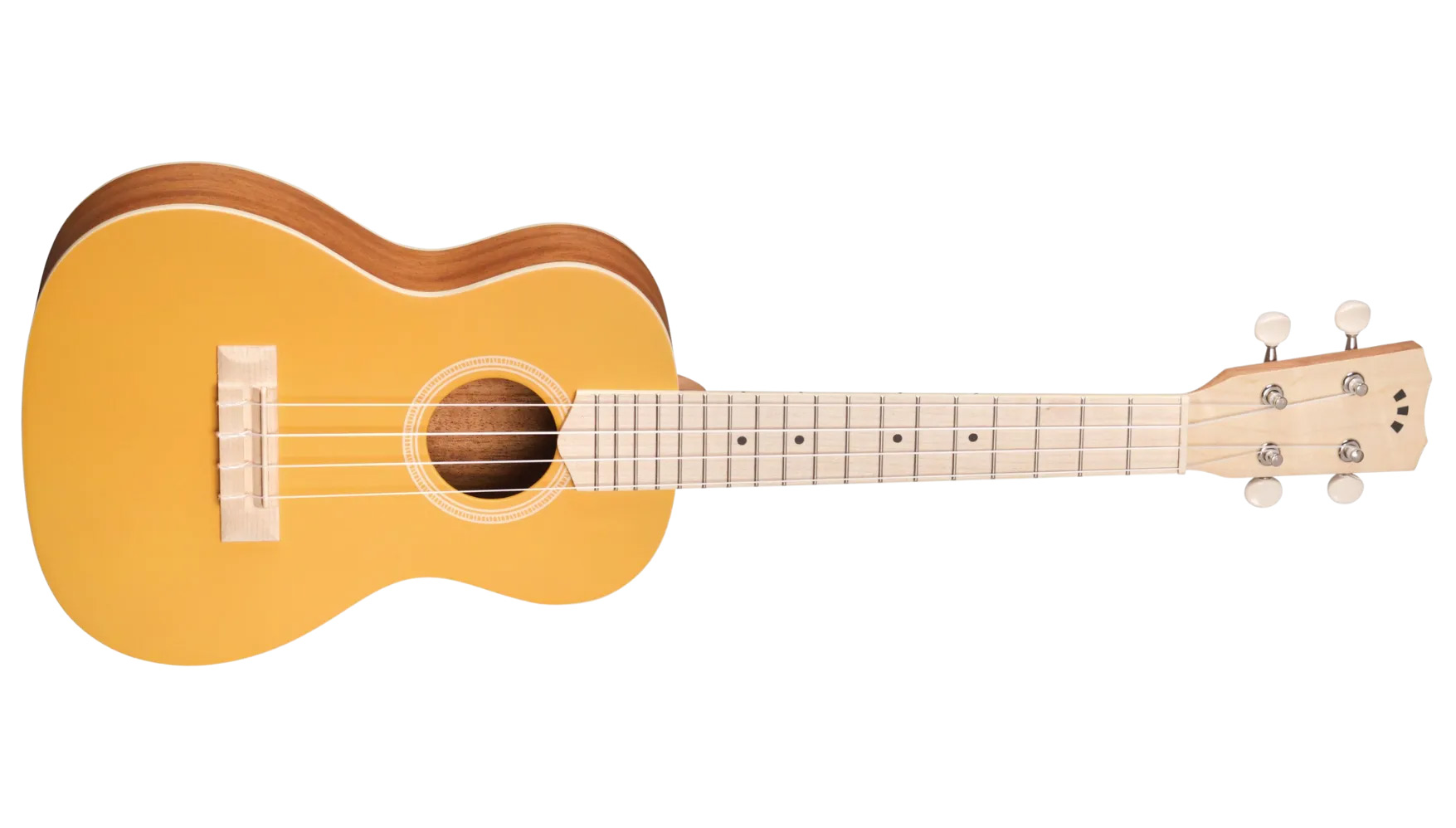 Horizontal side view of 15CM Matiz Mango ukulele