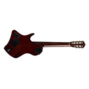 Horizontal back view of Abasi Stage 7 Ziricote guitar thumb