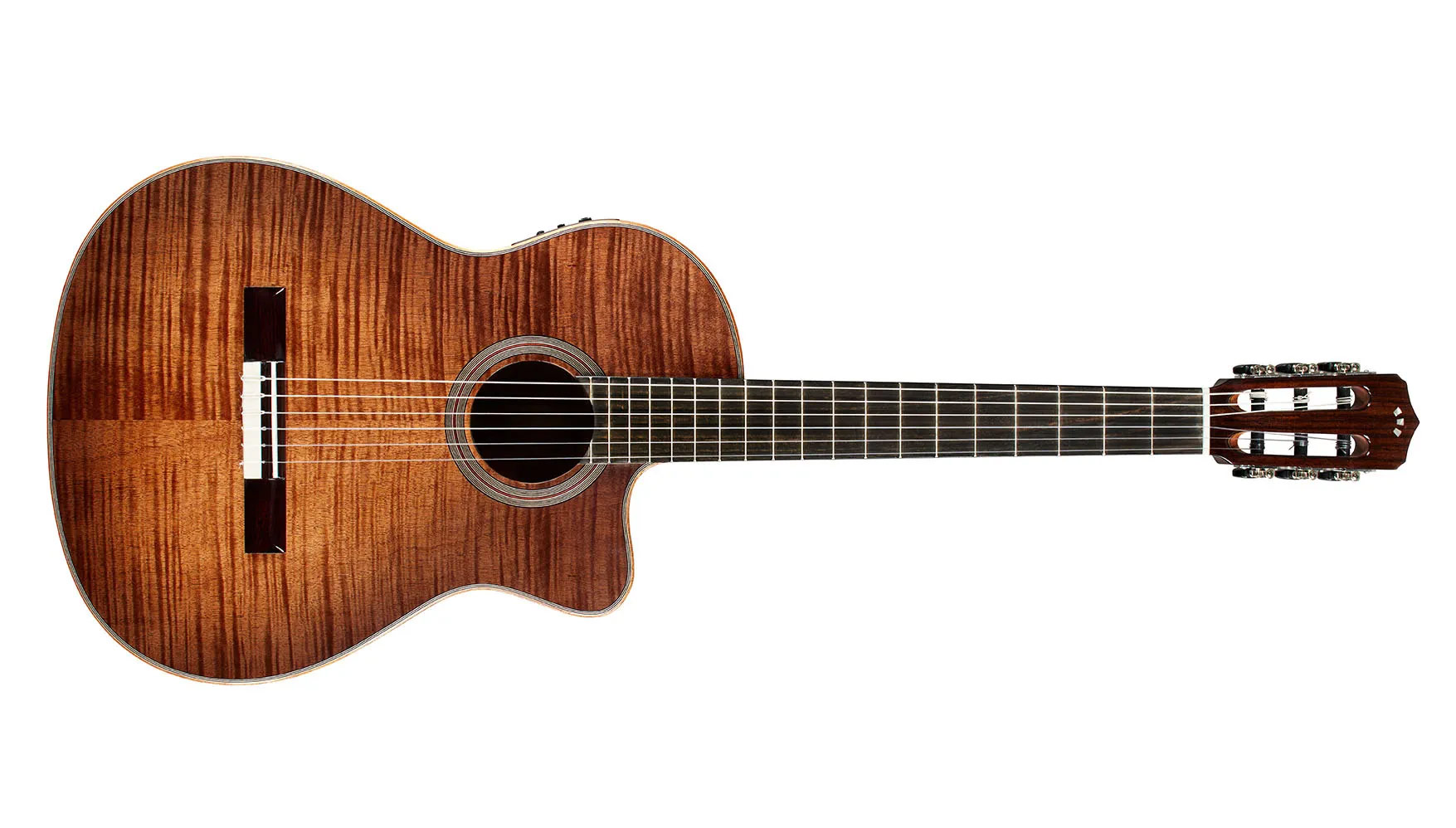 Horizontal front view of Fusion 12 Cinnamon Burst