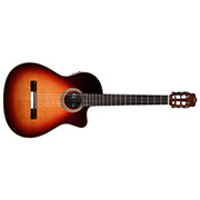 Horizontal front view of Orchestra CE Teardrop Burst thumb