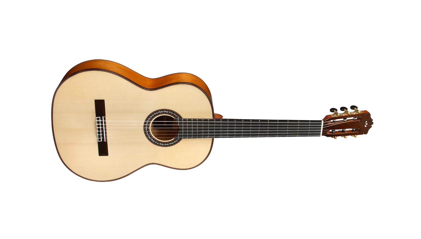 Horizontal side view of F10 ukulele
