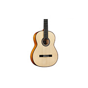 Vertical close-up front body view of F10 ukulele thumb