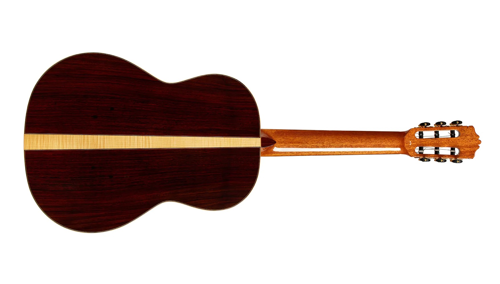 Horizontal back view of C12 CD ukulele