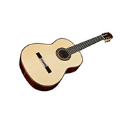 Angled front view of C10 SP ukulele thumb