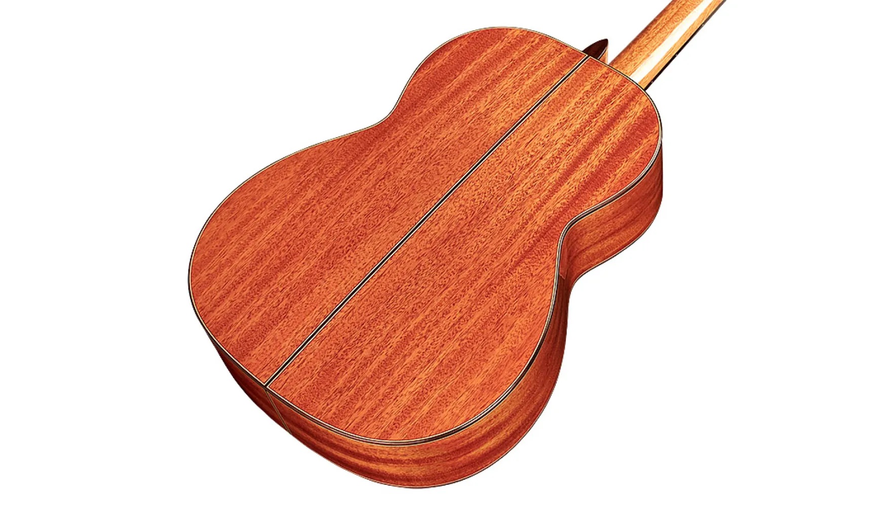 Angled close-up back body view of C9 Crossover ukulele