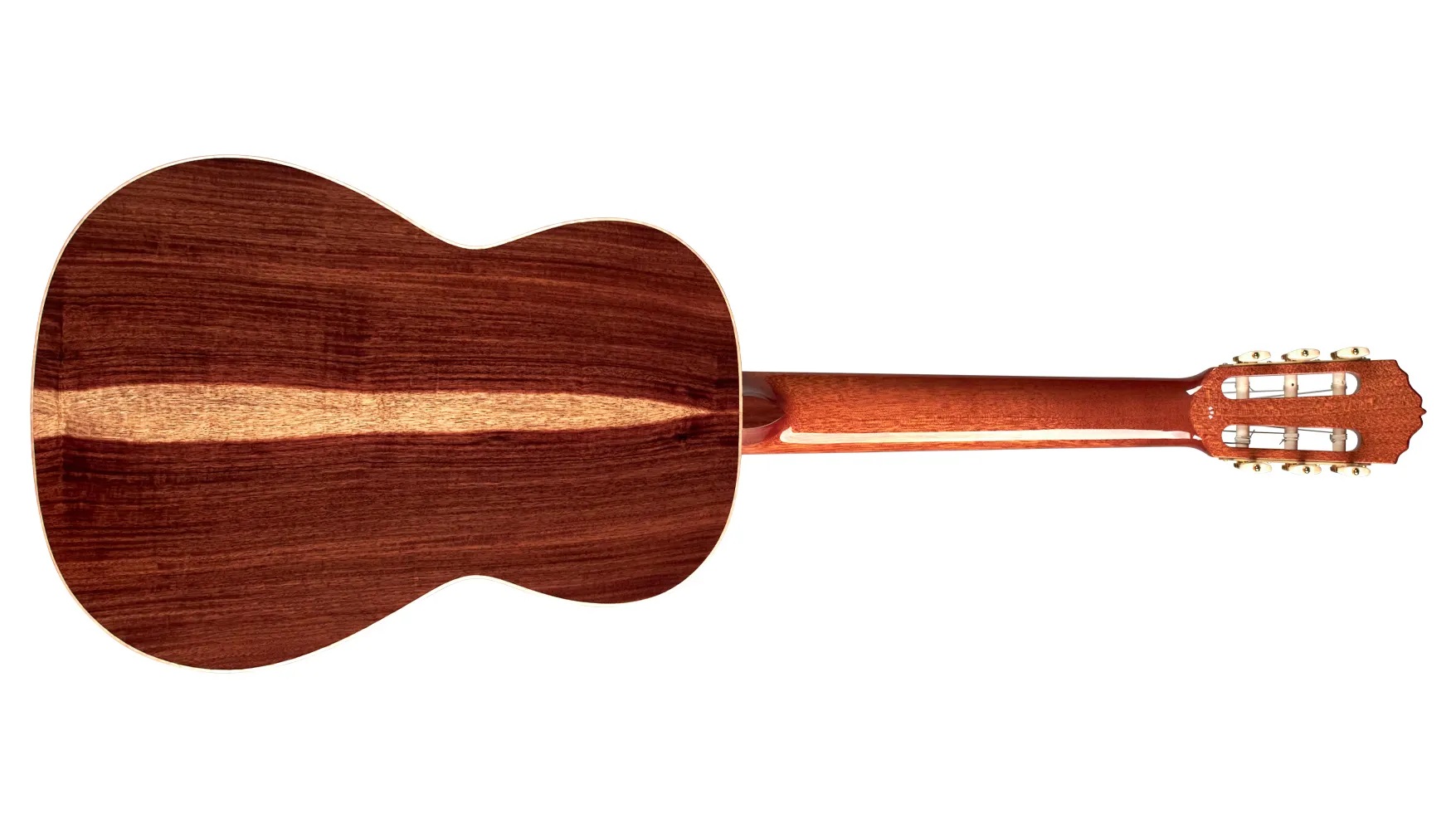 Horizontal back view of Esteso SP ukulele